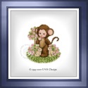 Monkey Baby in the Rosegarden