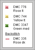 Basic Flower Motif - Color Key