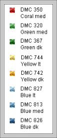 DMC Color key